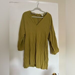 H&M Olive wide sleeved dress